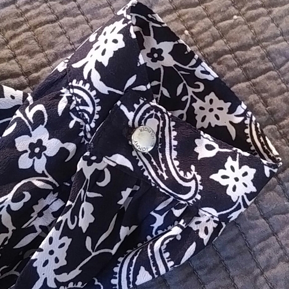 Tommy Hilfiger Navy/White Peplum Blouse - Picture 4 of 4